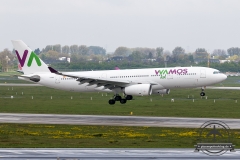 Wamos A330-200 EC-MJS kurz vor dem Touchdown