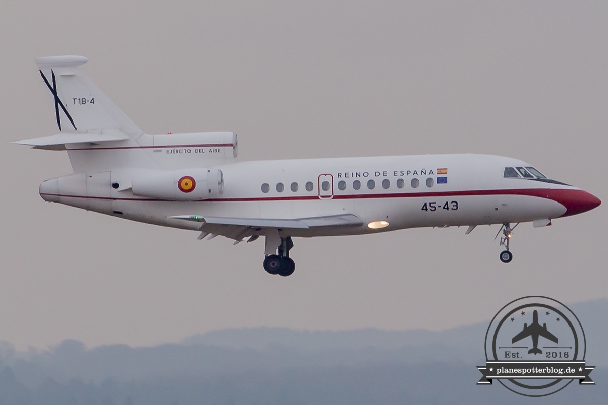 Dassault Falcon 900B Ejericto Del Aire T18-4 45-43 (Spanische Luftwaffe) G20 Außenministertreffen 2017